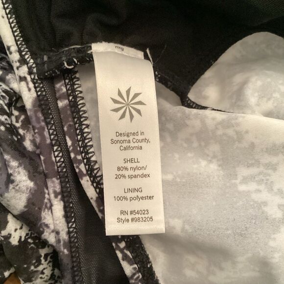 ATHLETA SIZE SMALL ZUMMA SWIM DRESS BLACK WHITE UPF 50+ - Picture 7 of 8